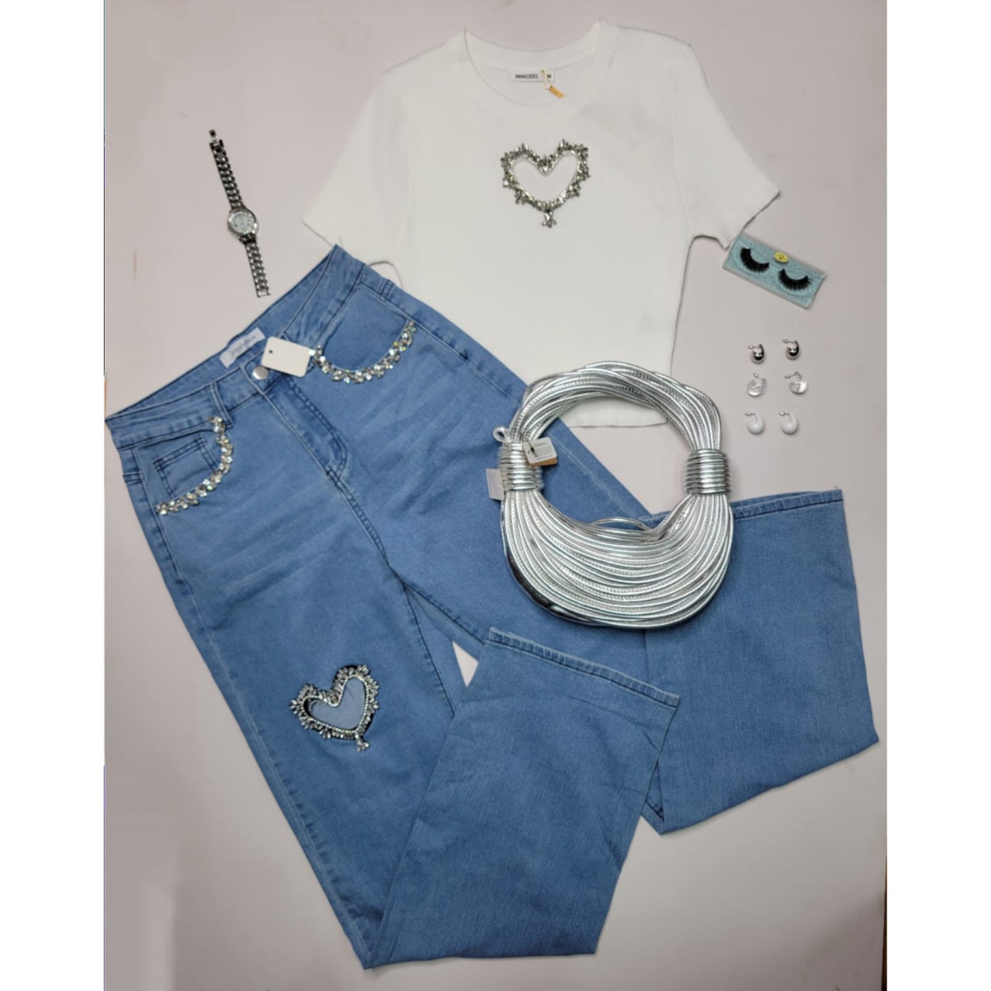 Jewel Heart Crop Top