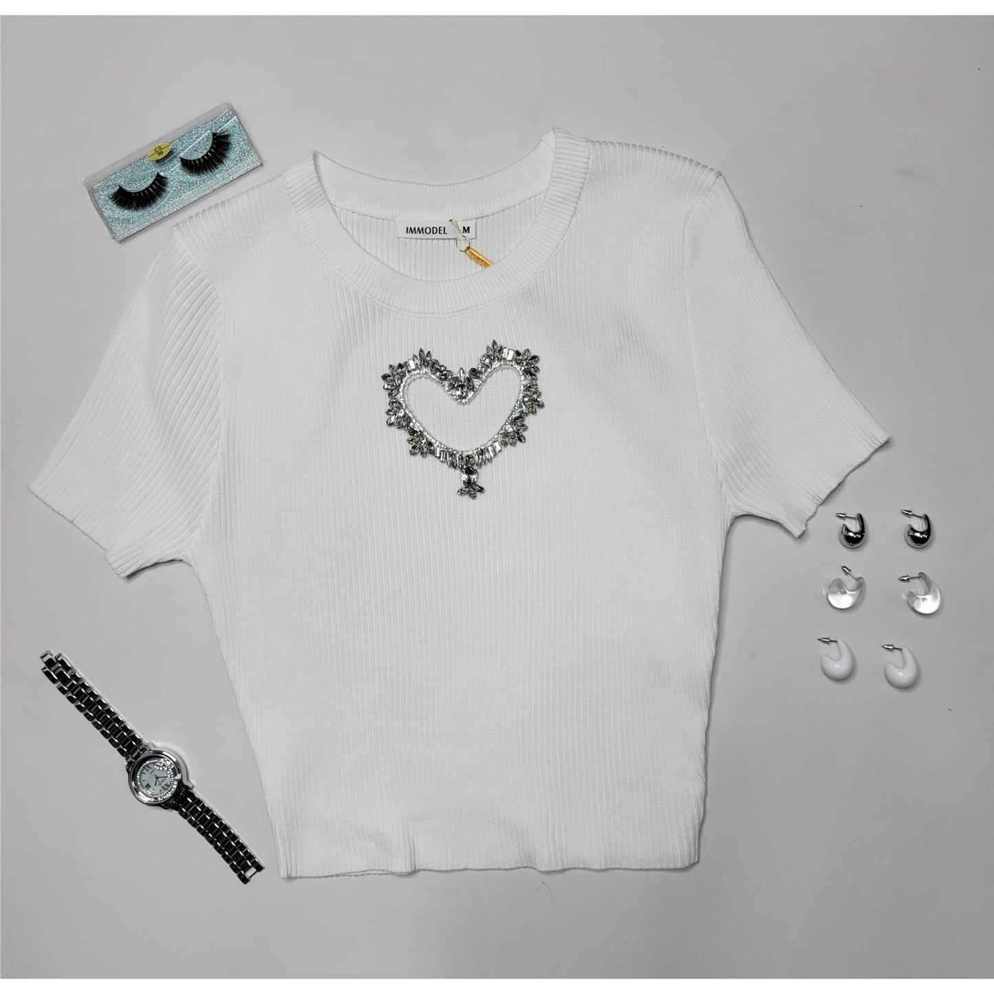 Jewel Heart Crop Top