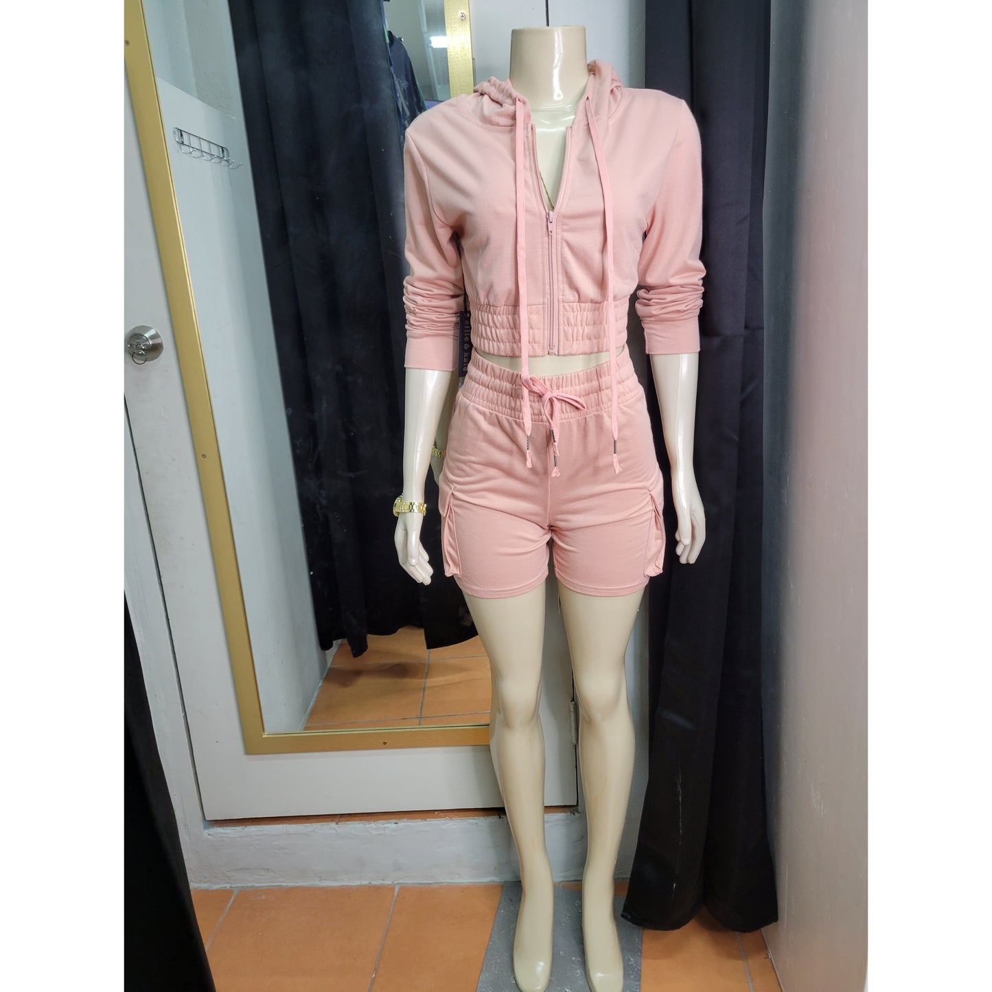 Short Cargo Hoodie Set