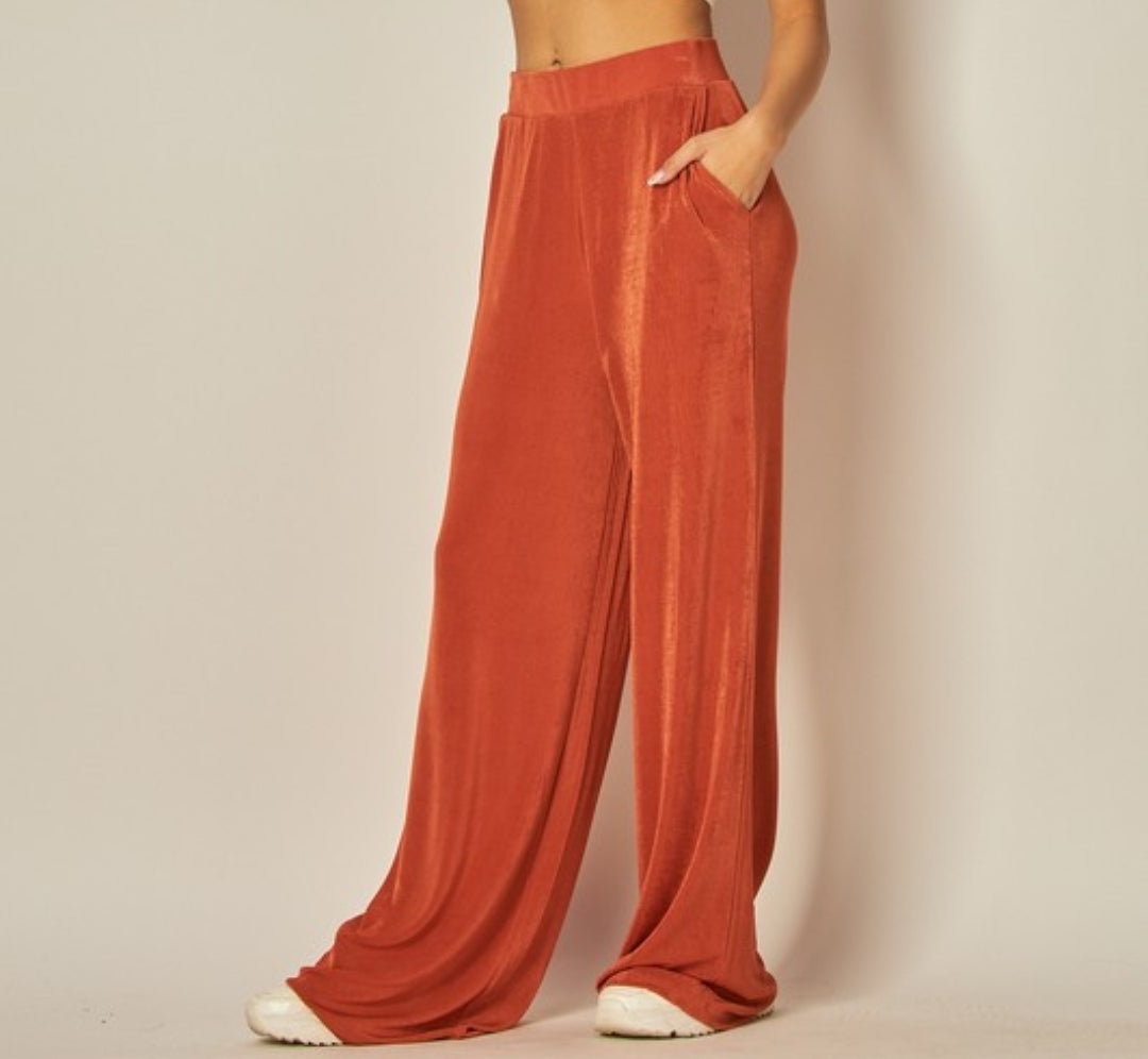 Slinky Wide-Leg Pants