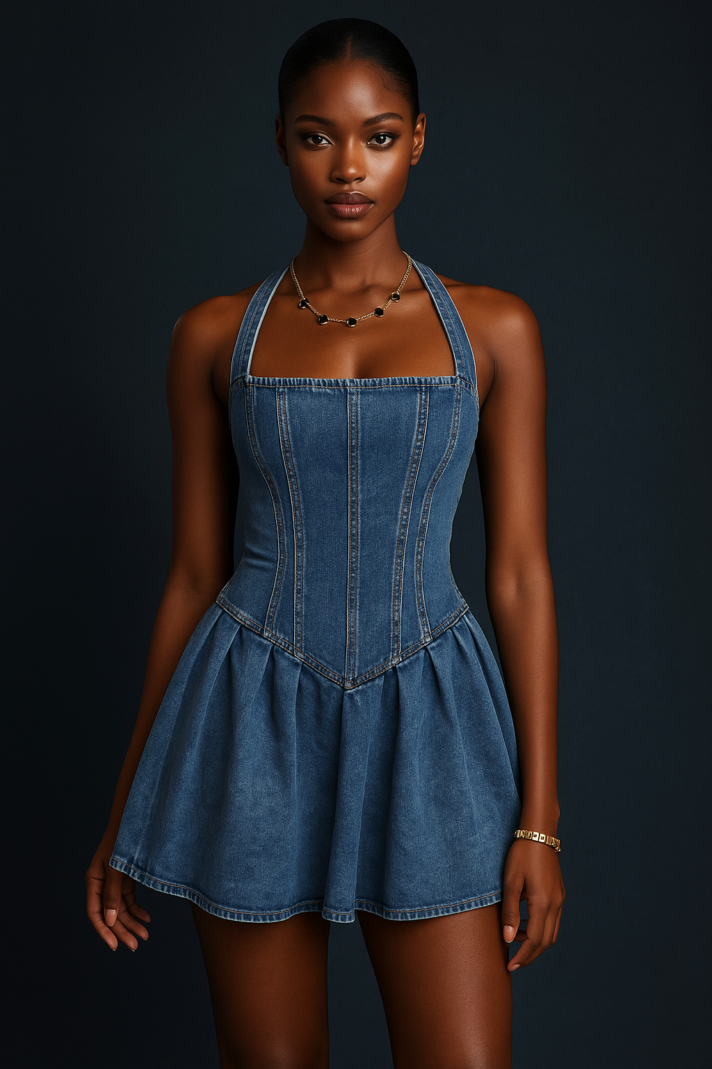 My Little Corset Denim Dress