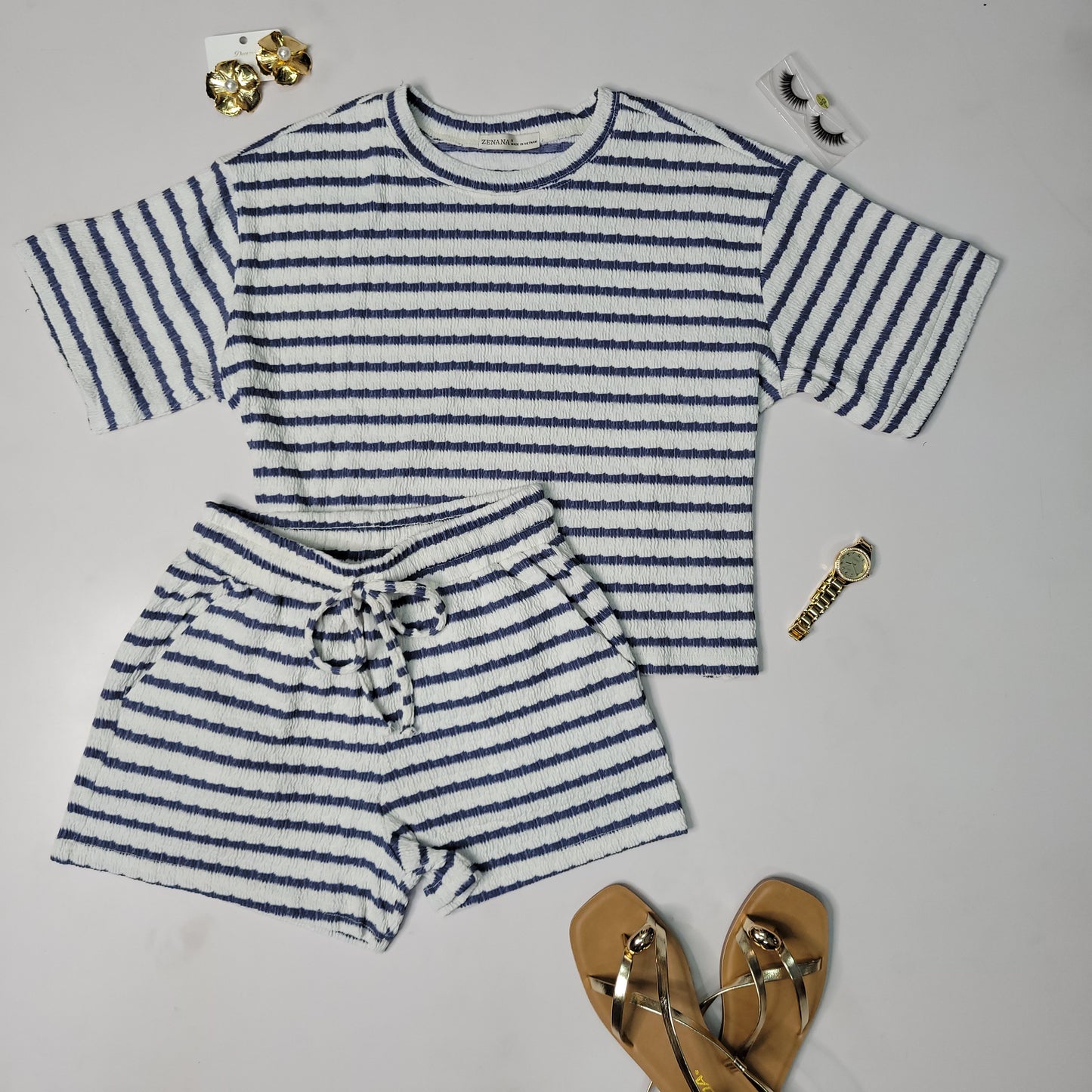 Jazzy Stripe Short Set