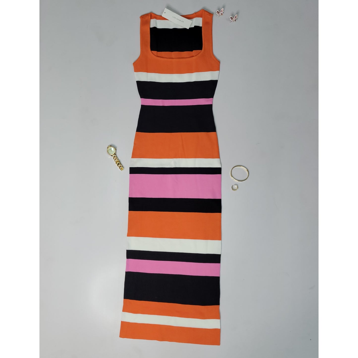 Stripe Midi Dress