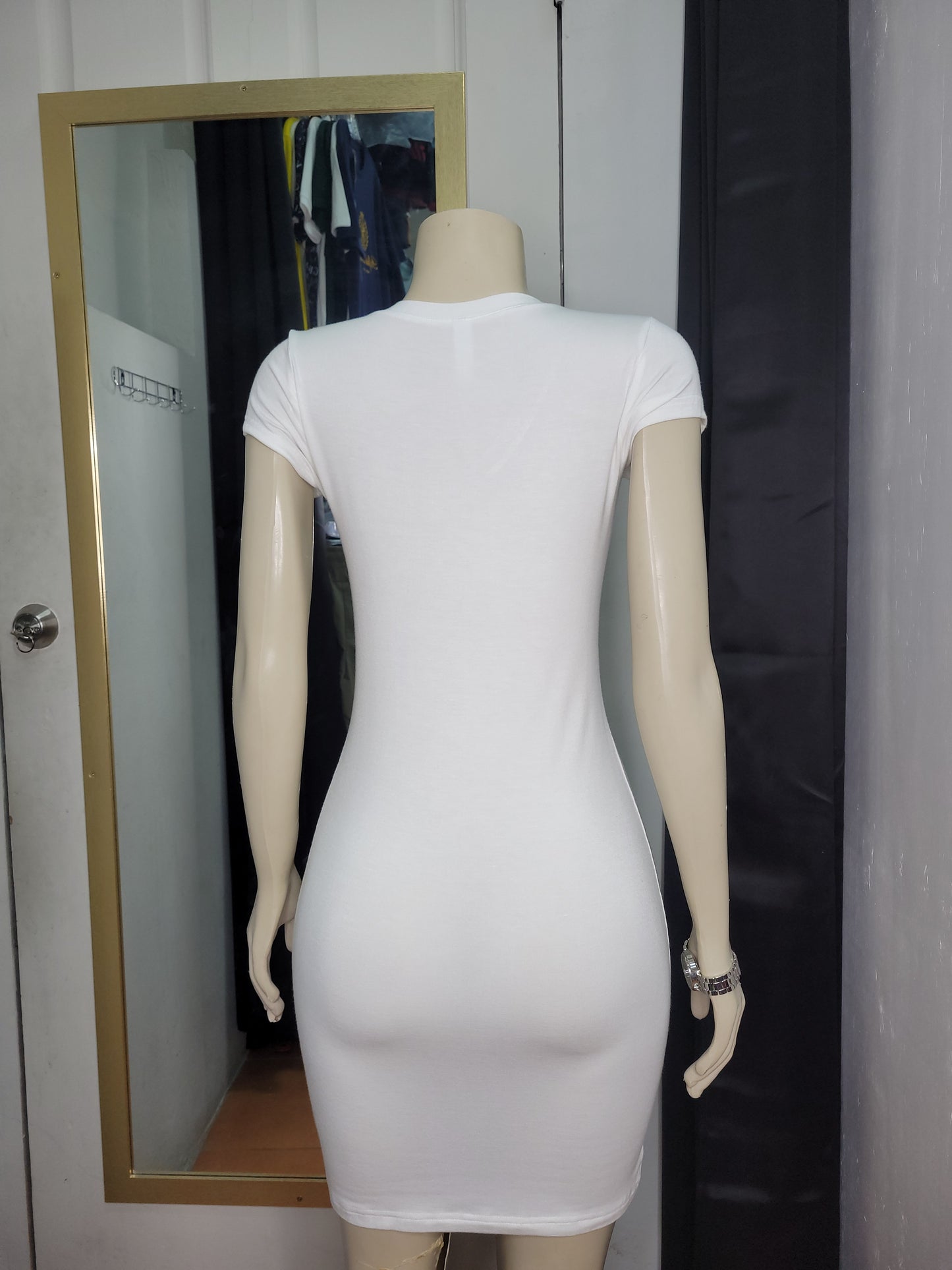 Bodycon Vneck Pocket Dress