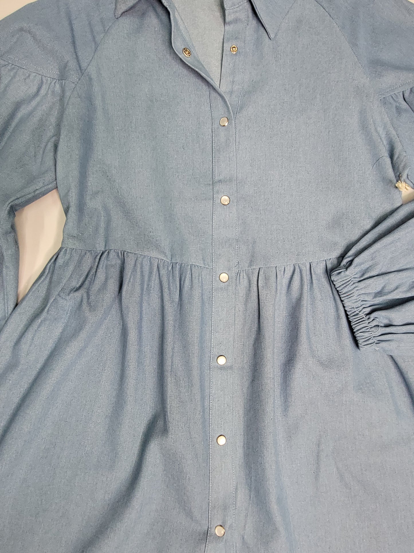 Almost Easter Light Denim Dress