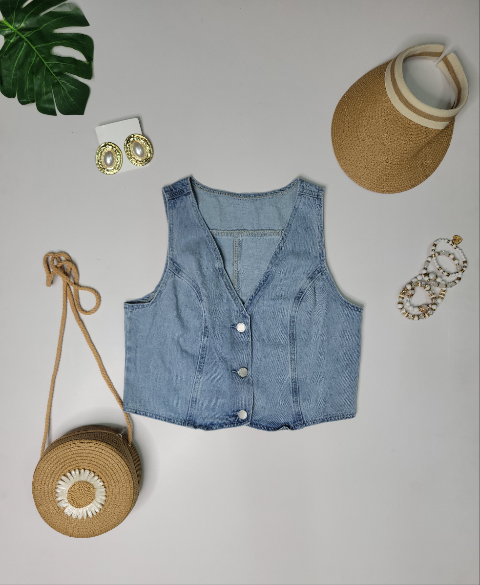 Denim Shirt Vest