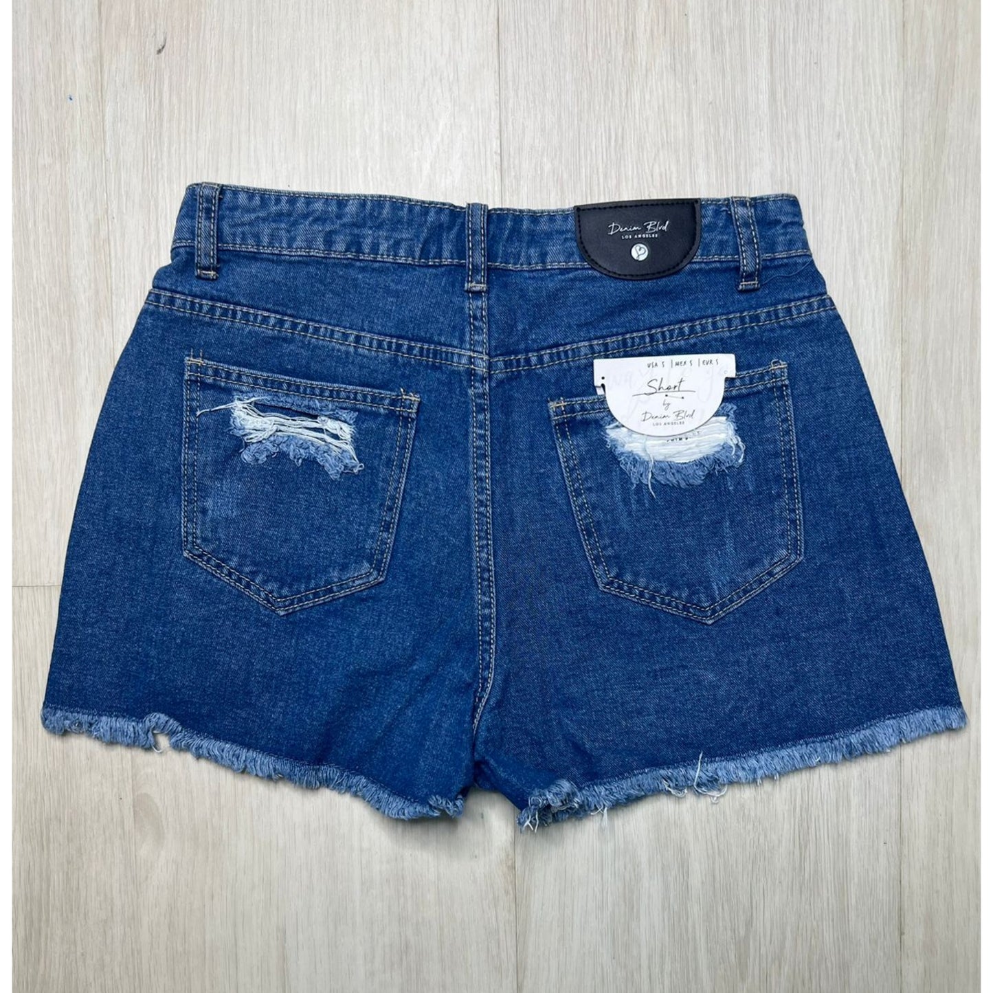 Distressed Denim Shorts