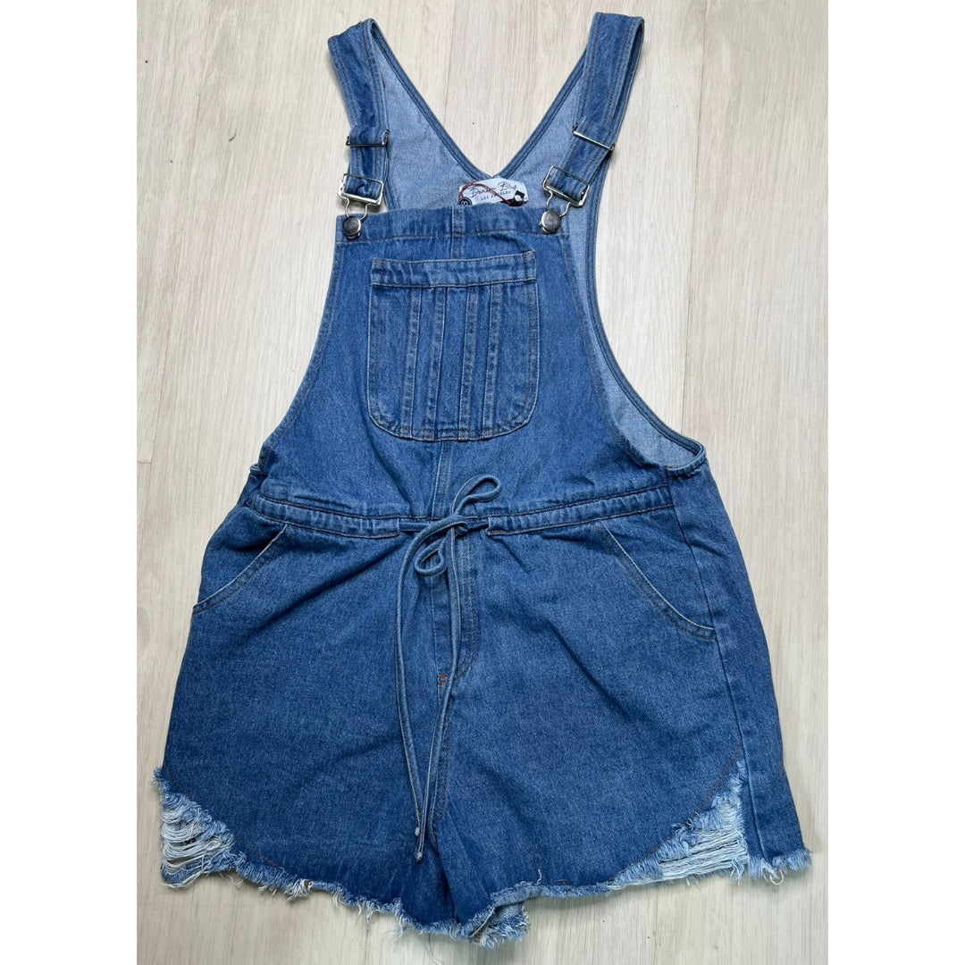 Distressed Denim Romper