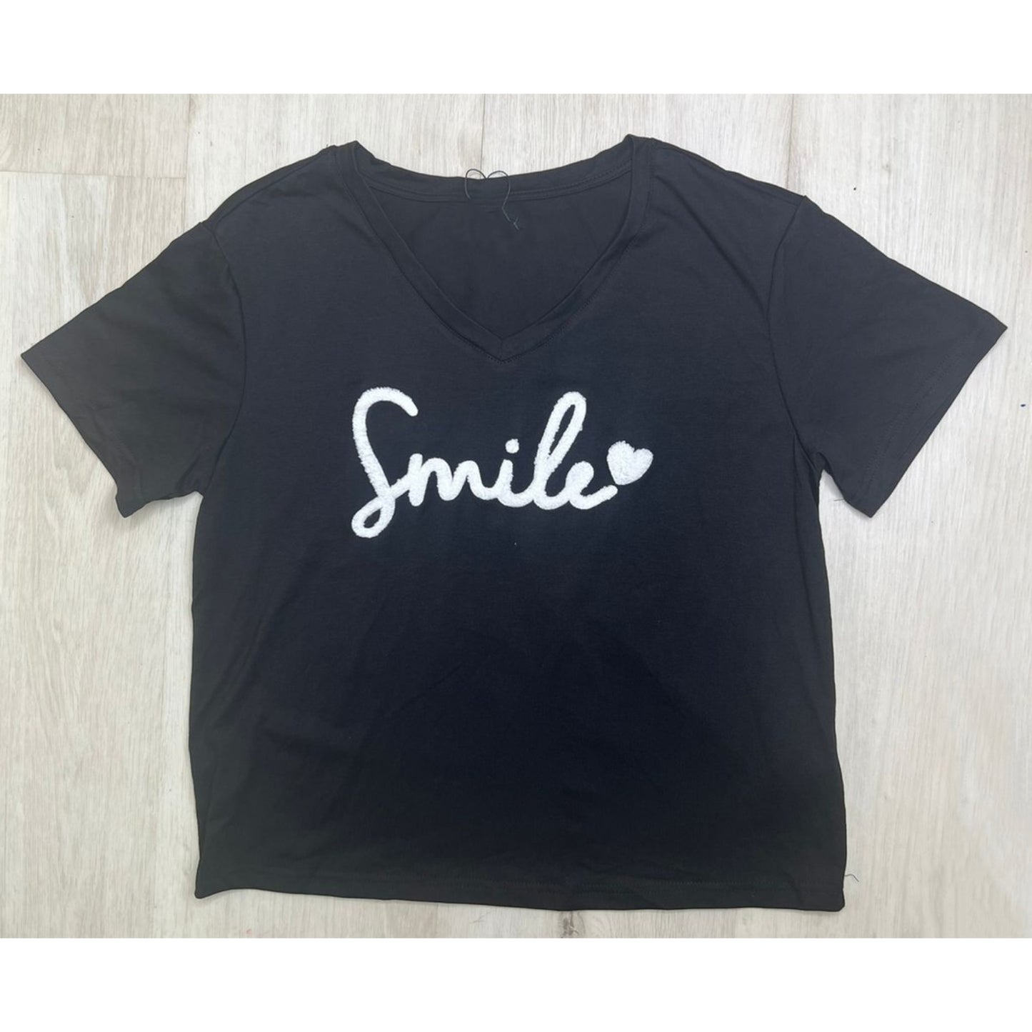 Smile Embroidery Graphic-T