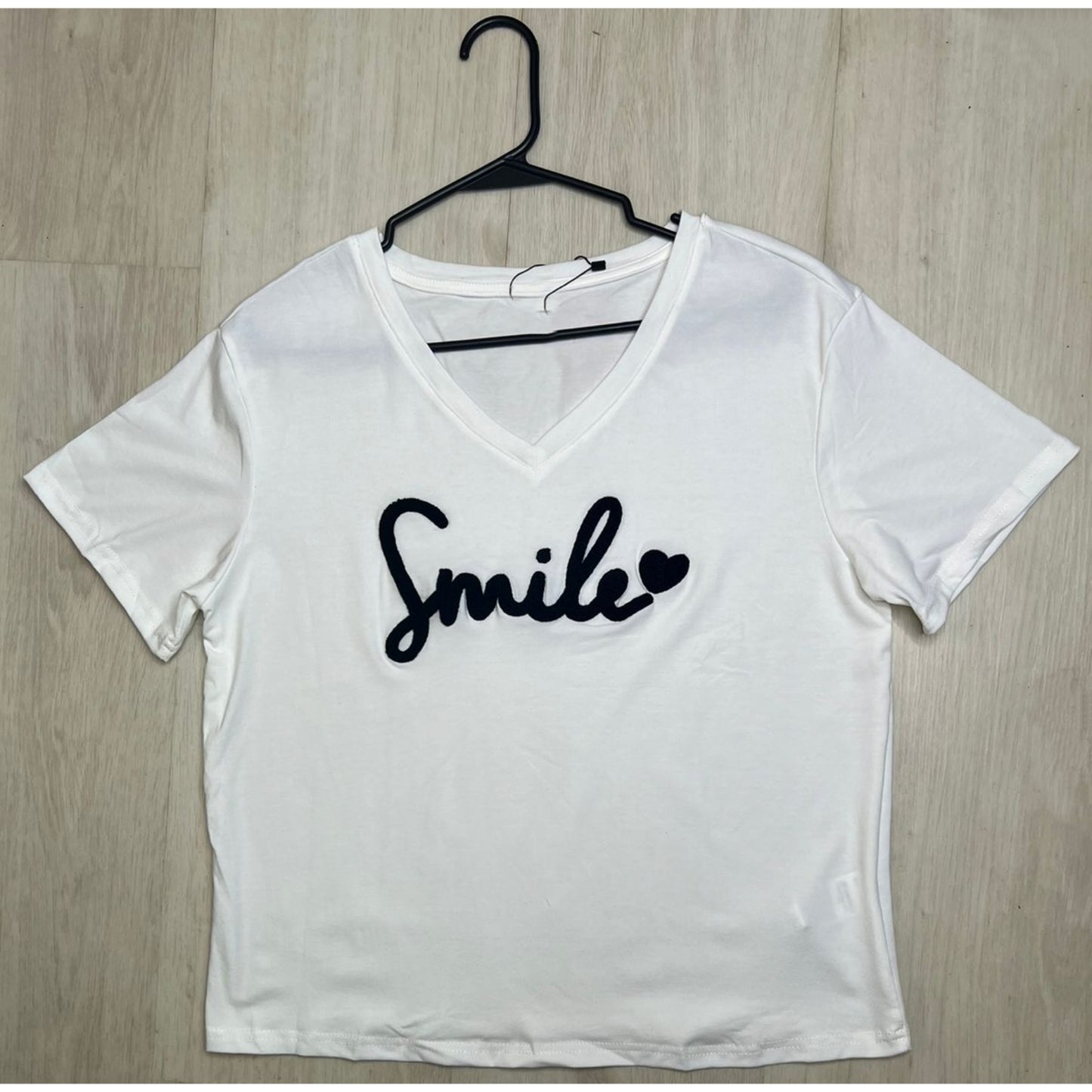 Smile Embroidery Graphic-T