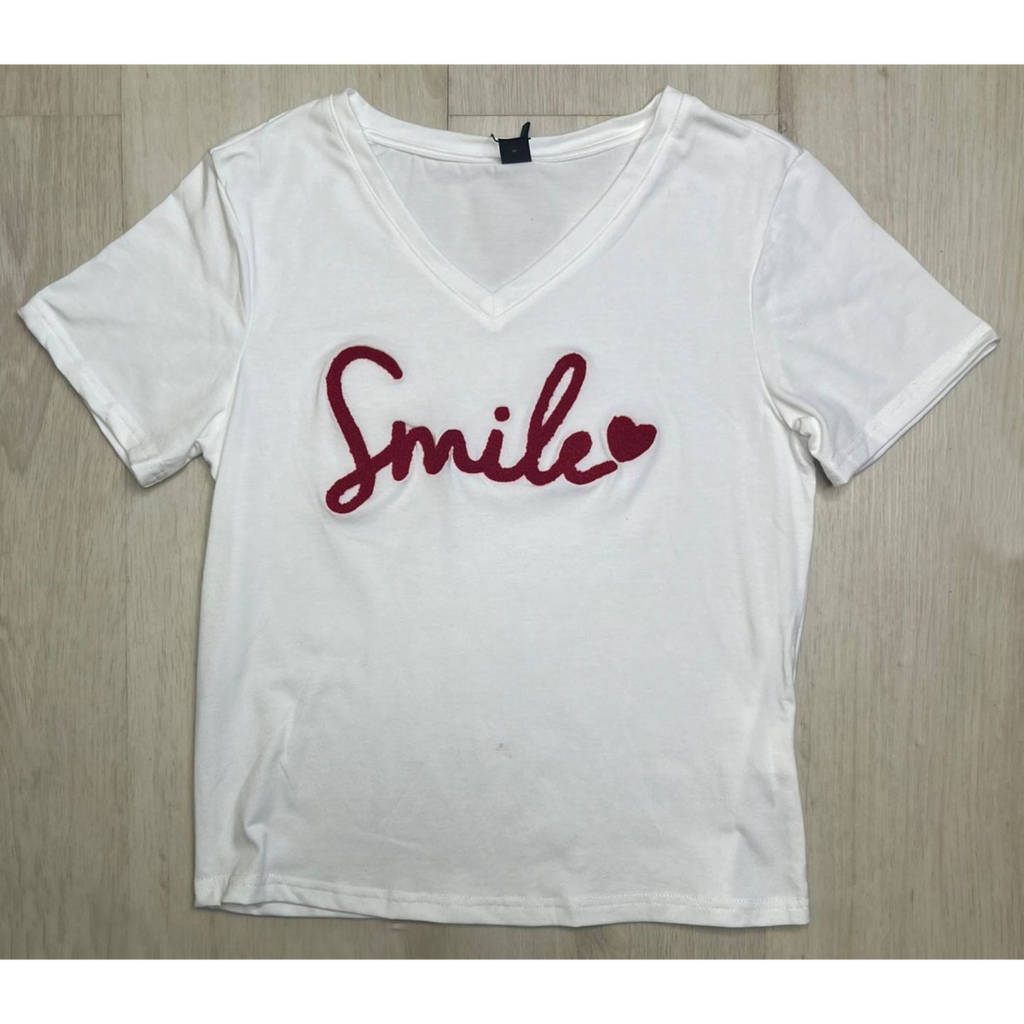 Smile Embroidery Graphic-T
