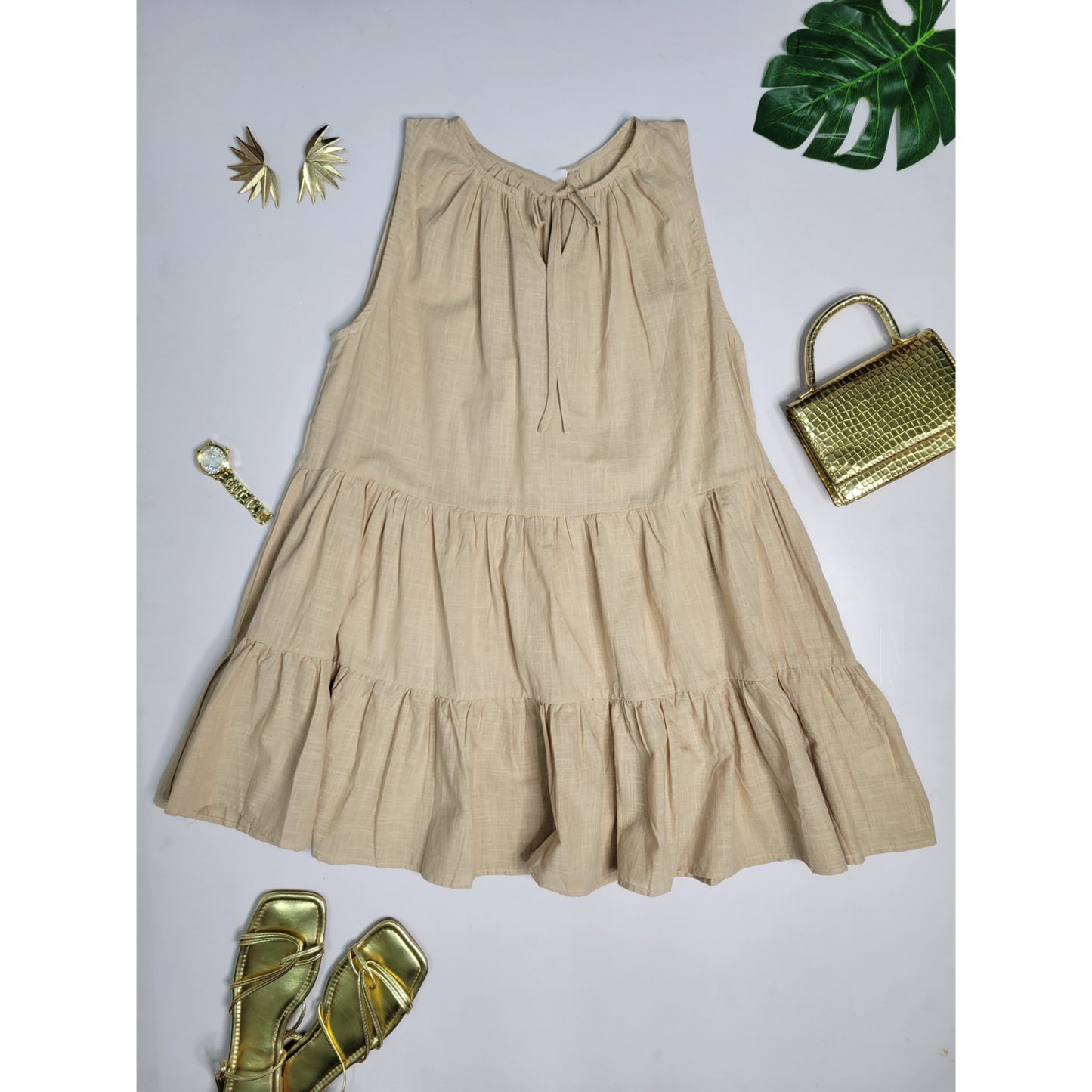 Linen Babydoll Dress