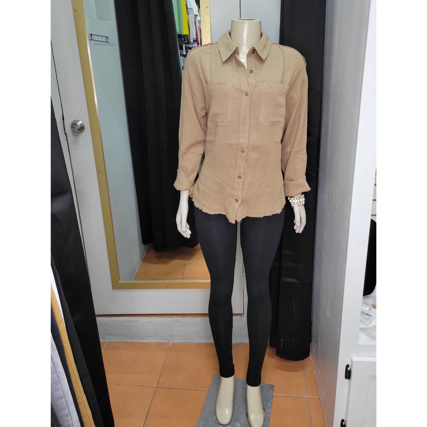 Frayed Hem Shirt