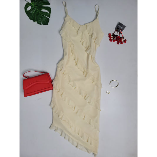 Ruffle Me Up Asymmetric Dress