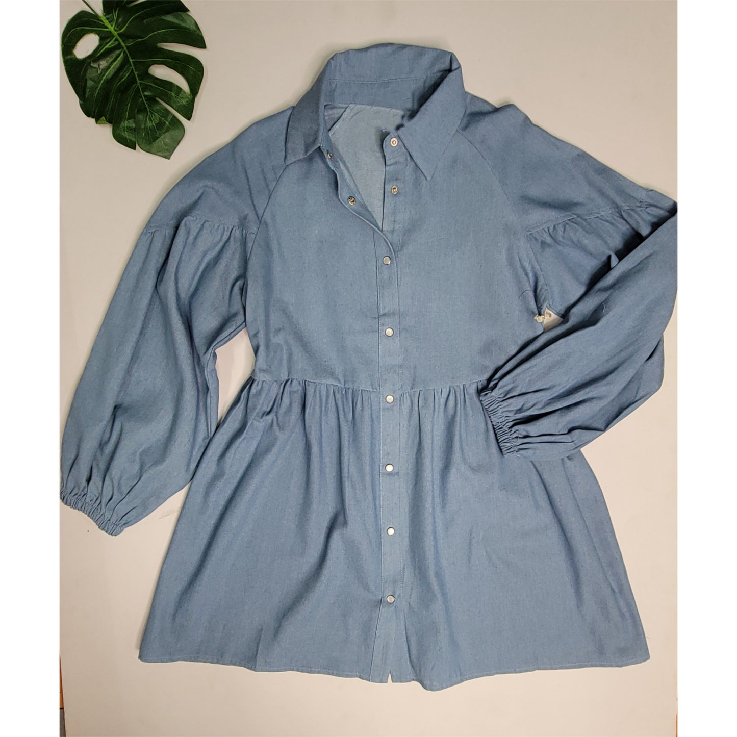 Almost Easter Light Denim Dress