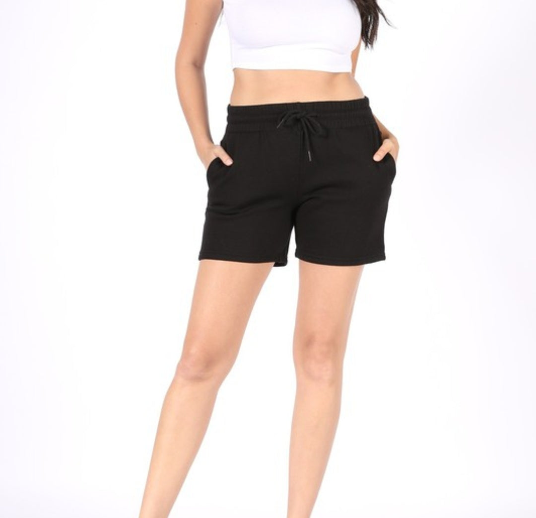 Plus Size Pocket Shorts
