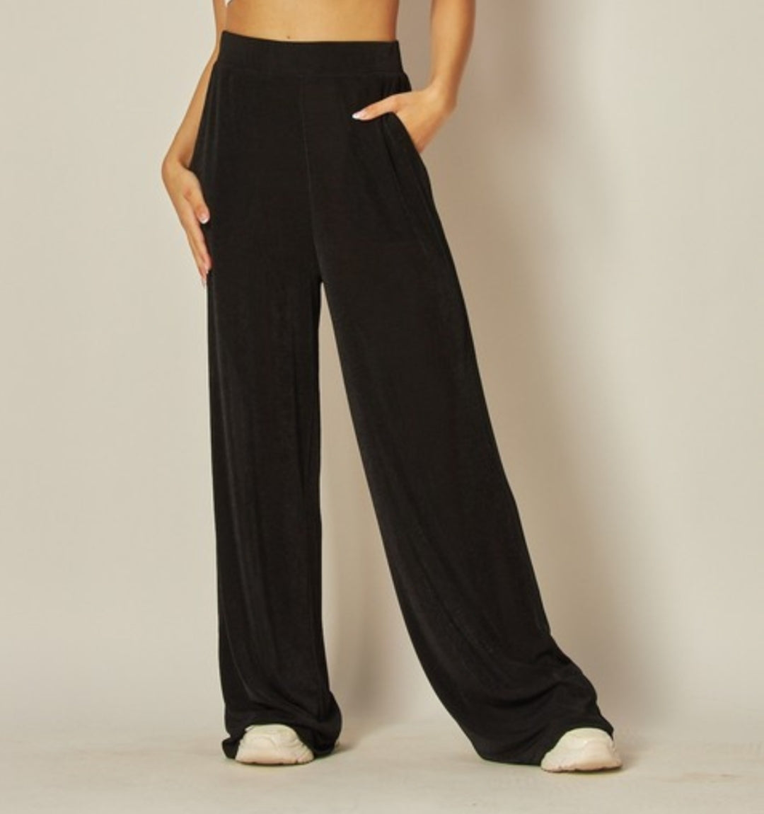 Slinky Wide-Leg Pants