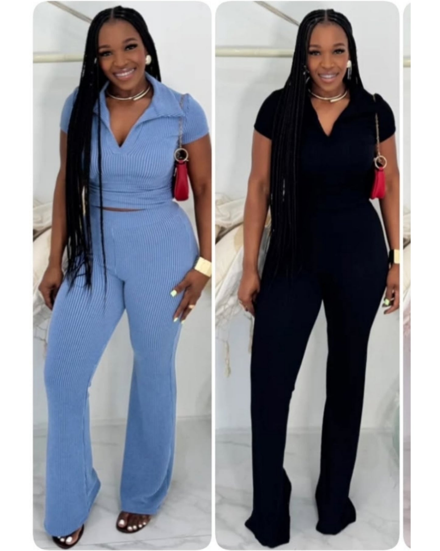 Keisha Ridded Pants Set