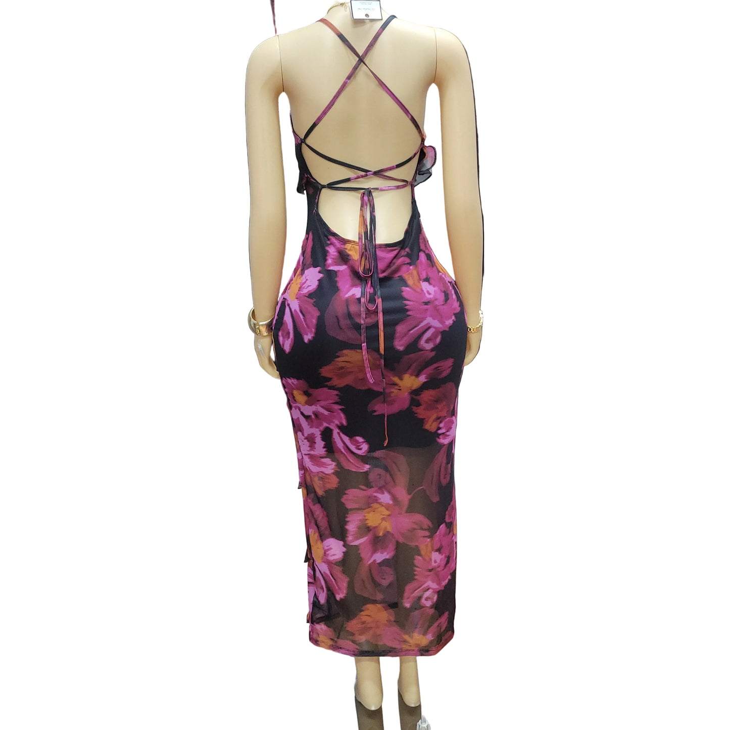 Ruffle Bae Halter Dress