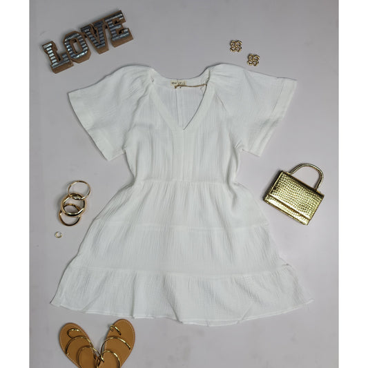 Lindy Solid Babydoll Dress