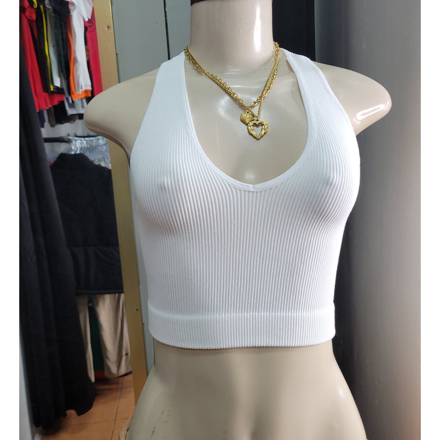 Solid Ribbed Tank Top