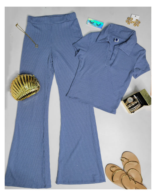 Keisha Ridded Pants Set