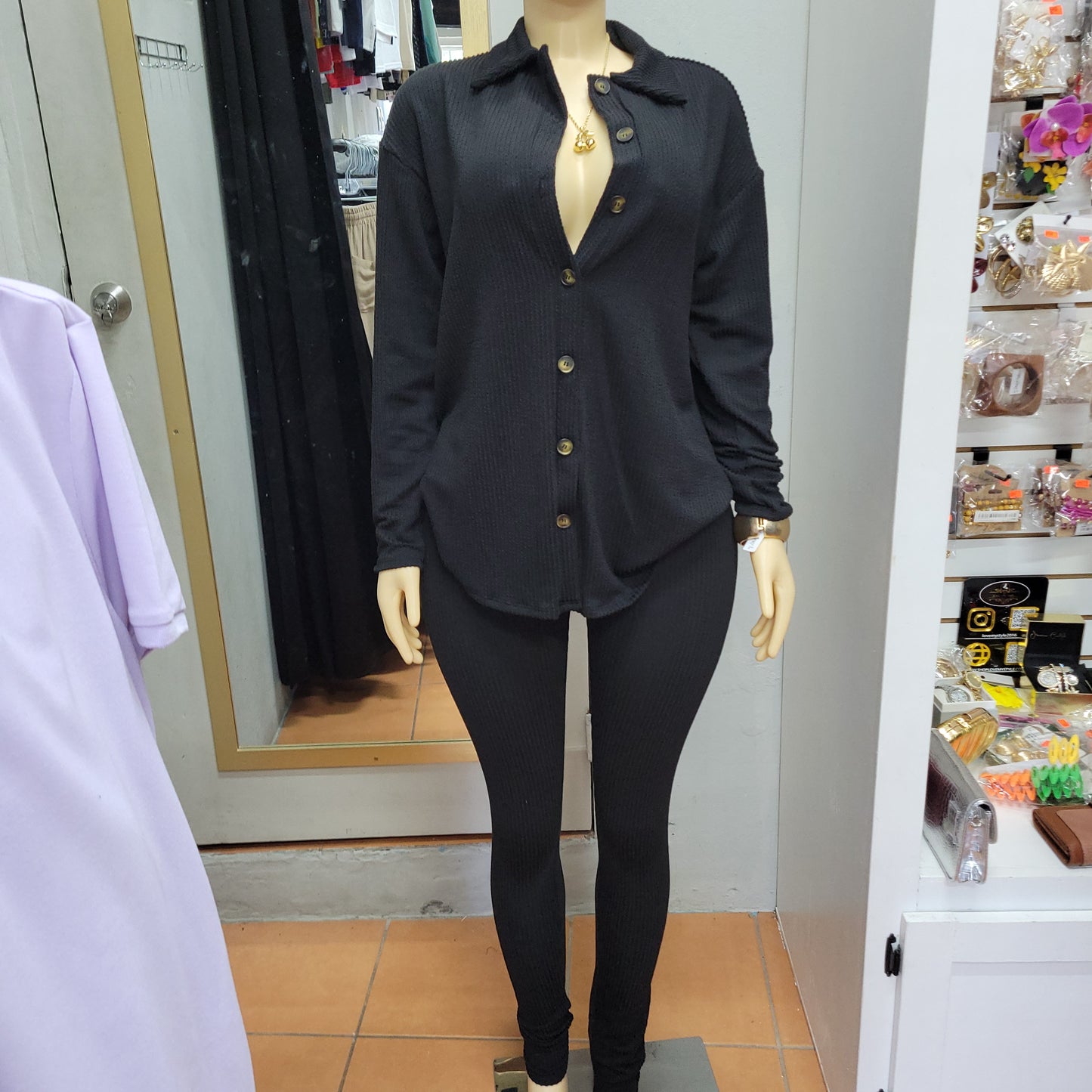 Kim Ridded Leggings Set