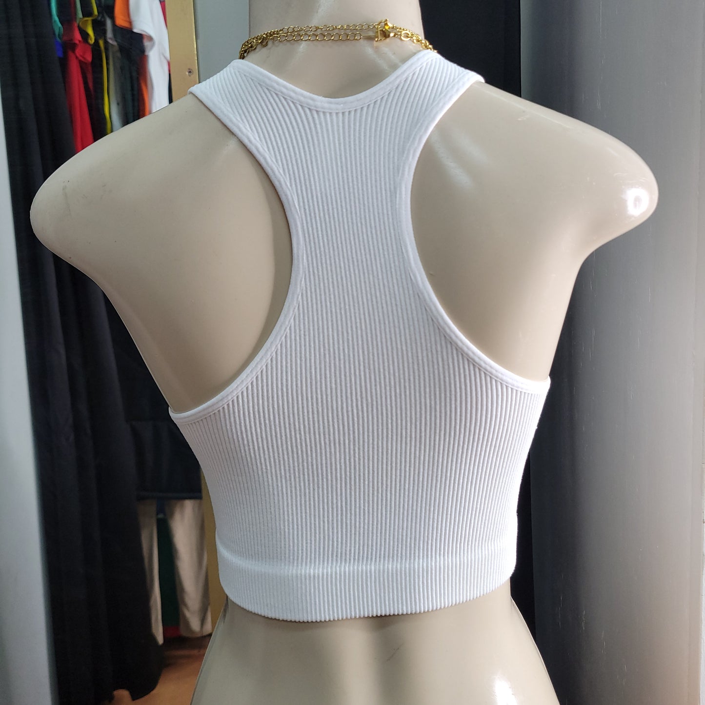 Solid Ribbed Tank Top
