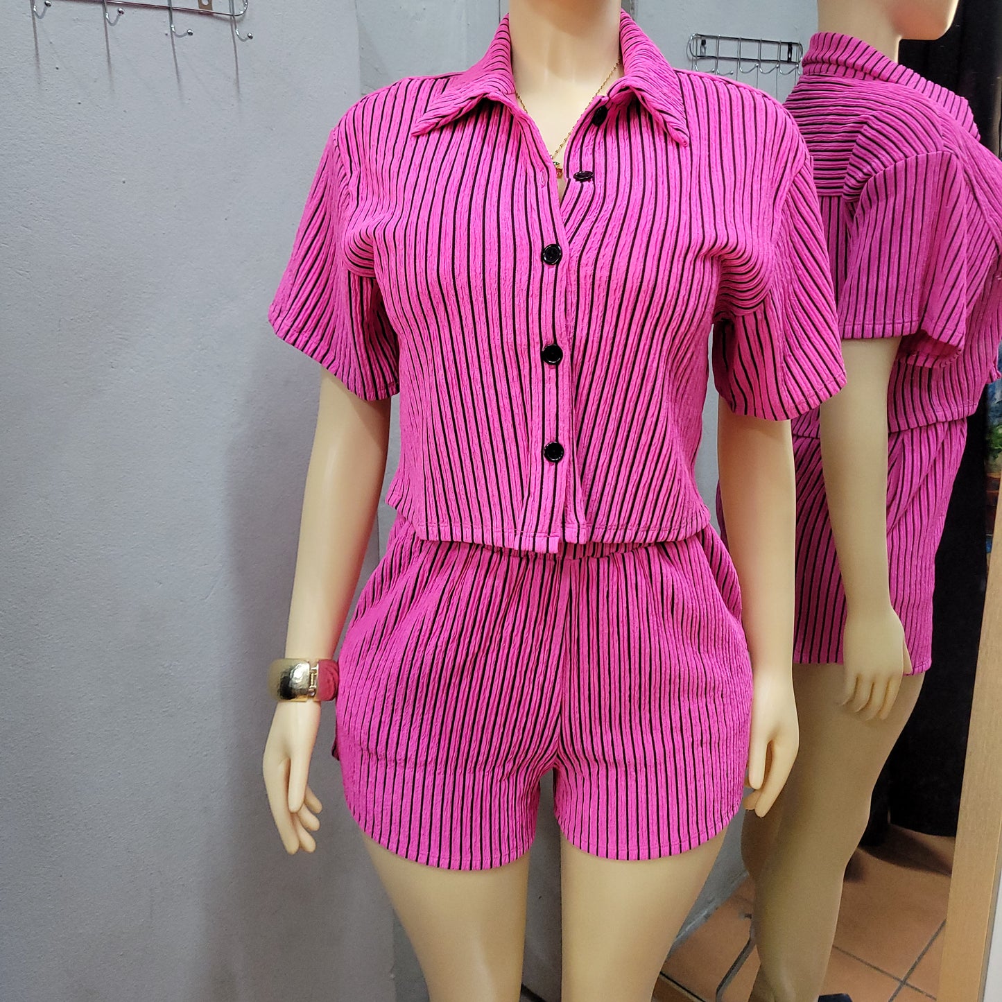 Ella Textured Shorts Set