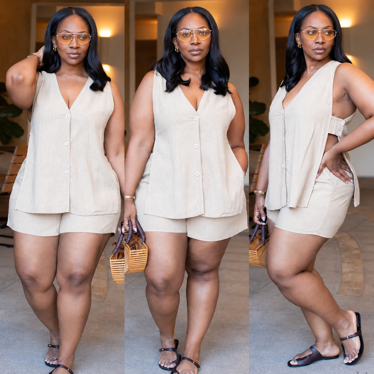 Lulu Linen Shorts Set