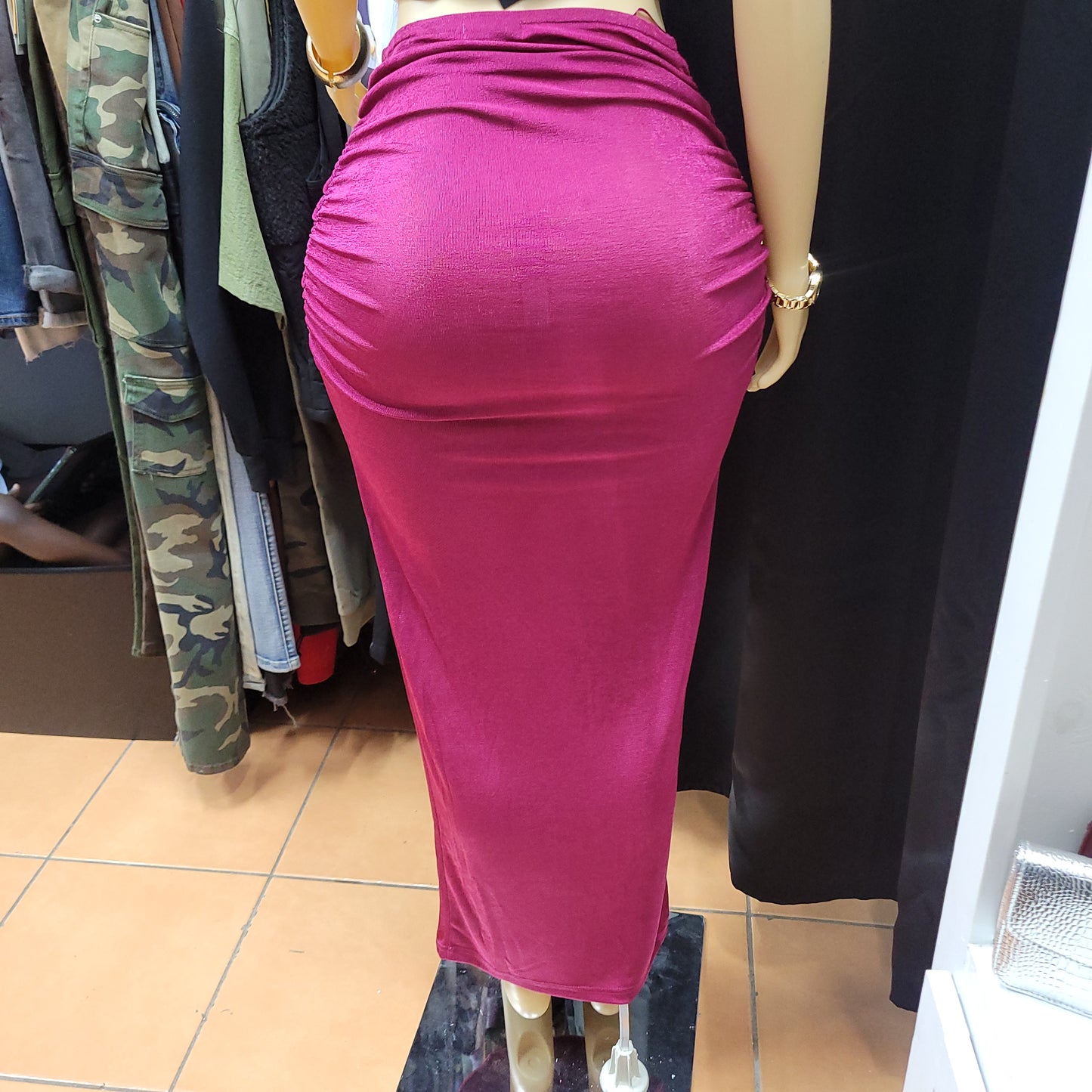 DND Ruched Midi Skirt