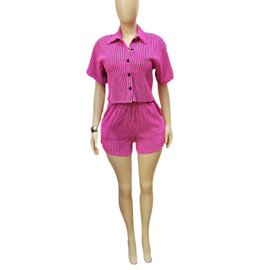 Ella Textured Shorts Set
