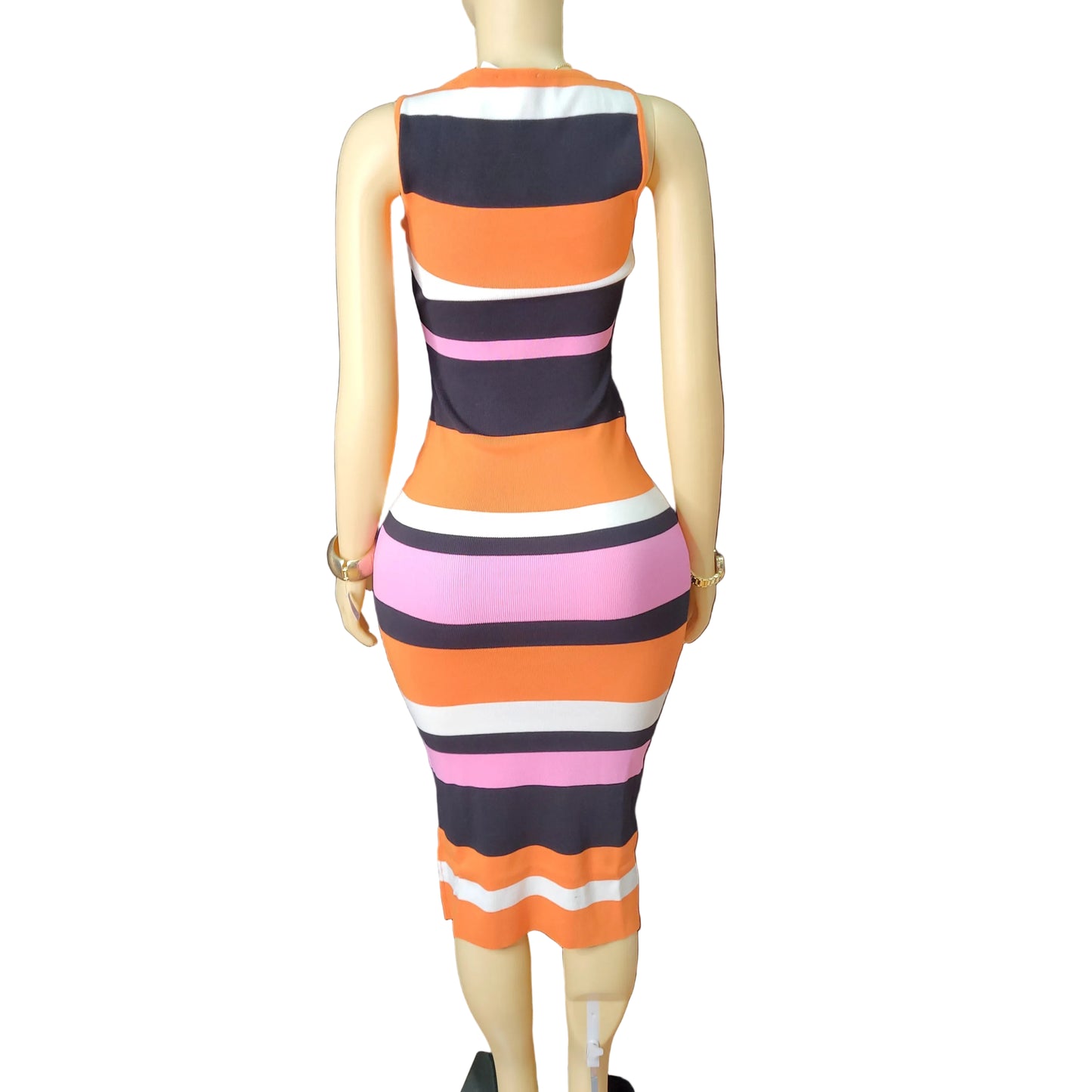 Stripe Midi Dress