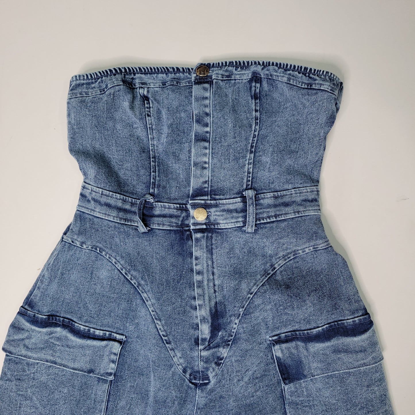 Cargo Denim Jumpsuit