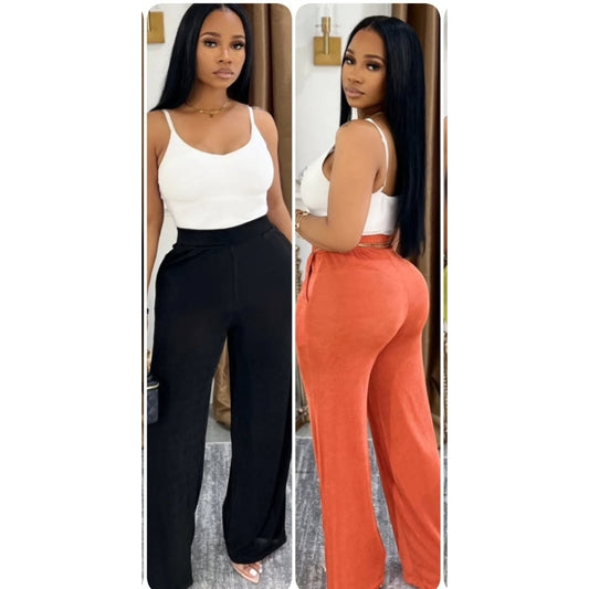 Slinky Wide-Leg Pants