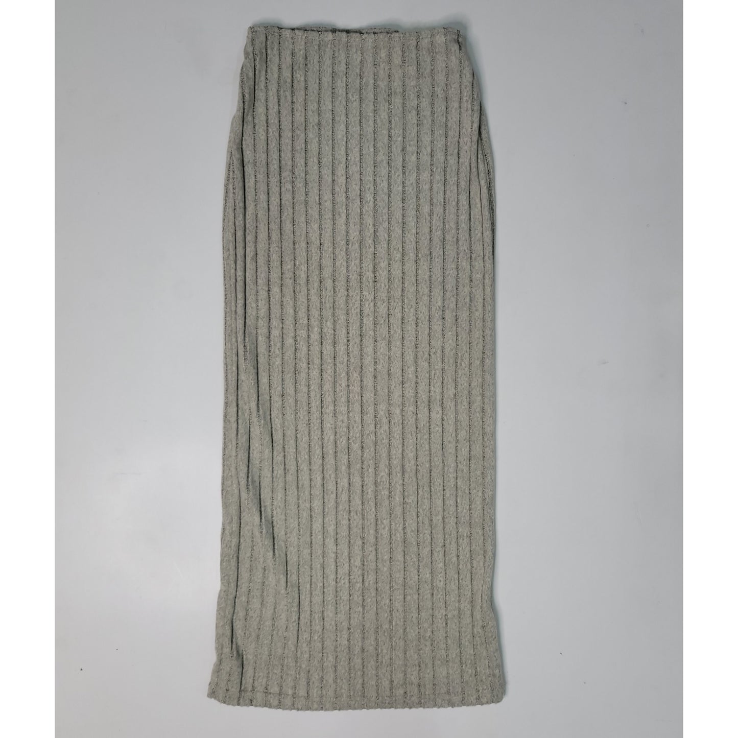 Solid Ribbed Knit Skirt