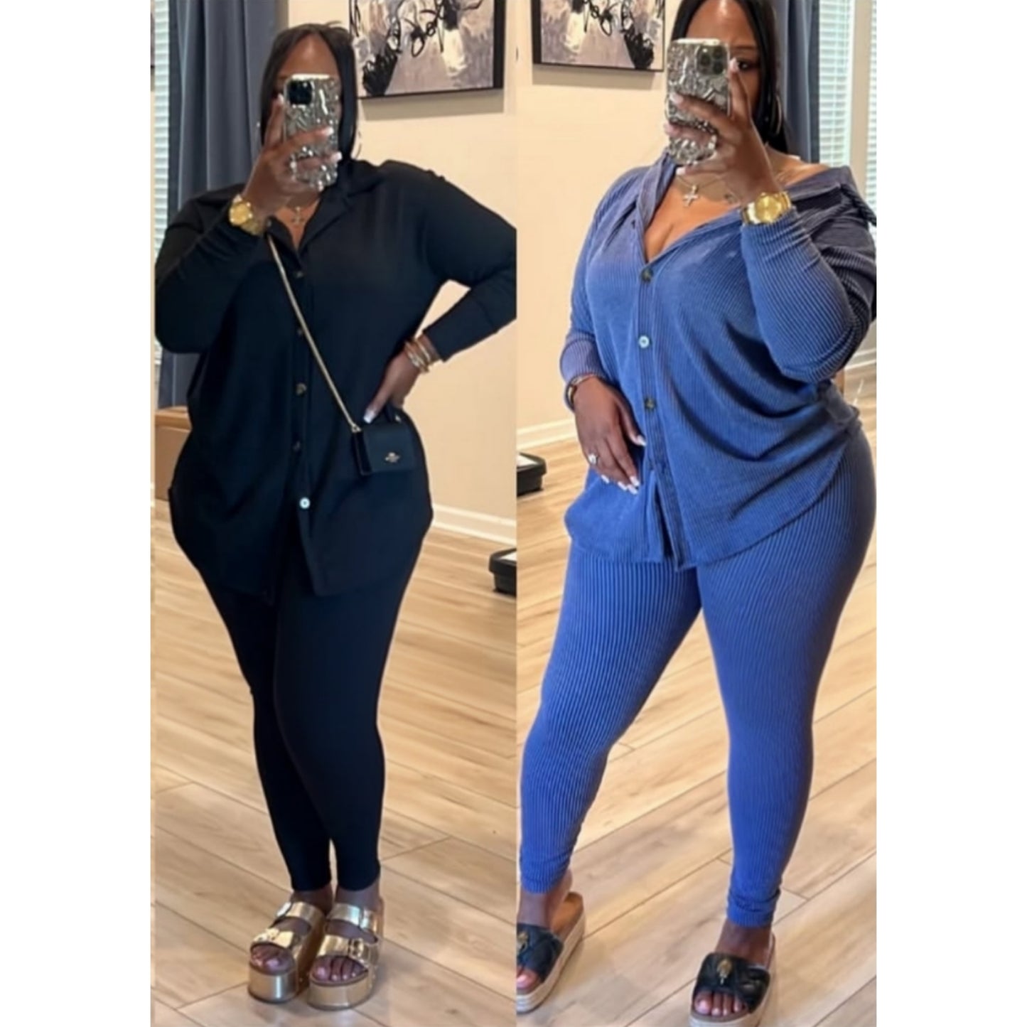 Kim Ridded Leggings Set