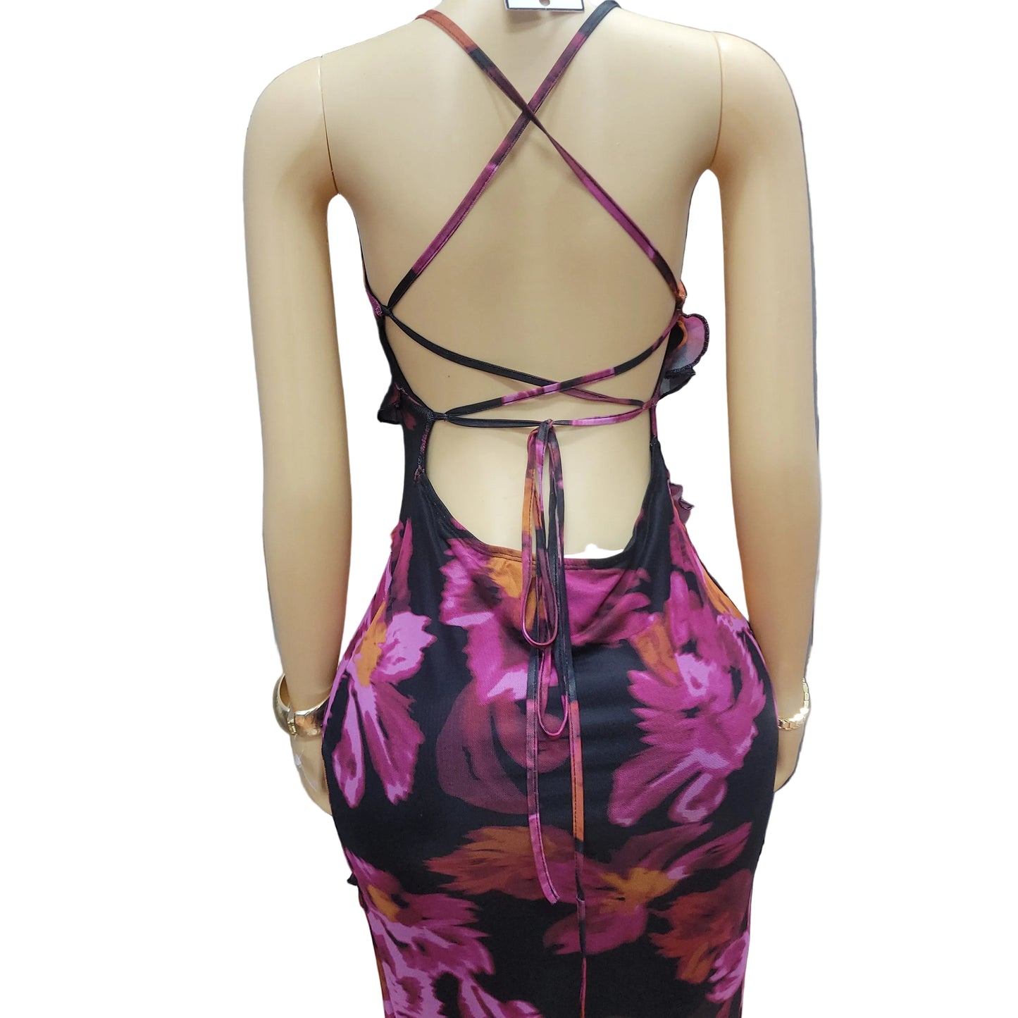 Ruffle Bae Halter Dress