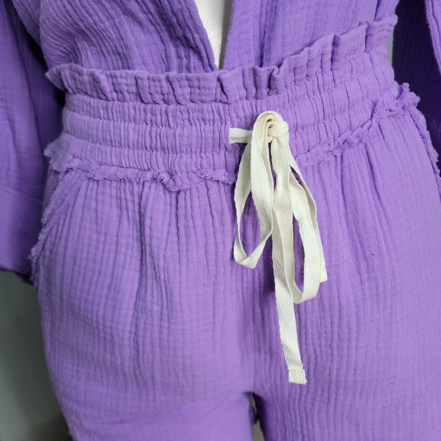 Playful Raw Edge Shirt Set