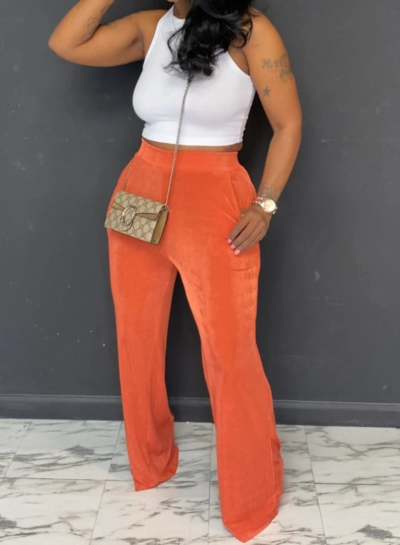 Slinky Wide-Leg Pants