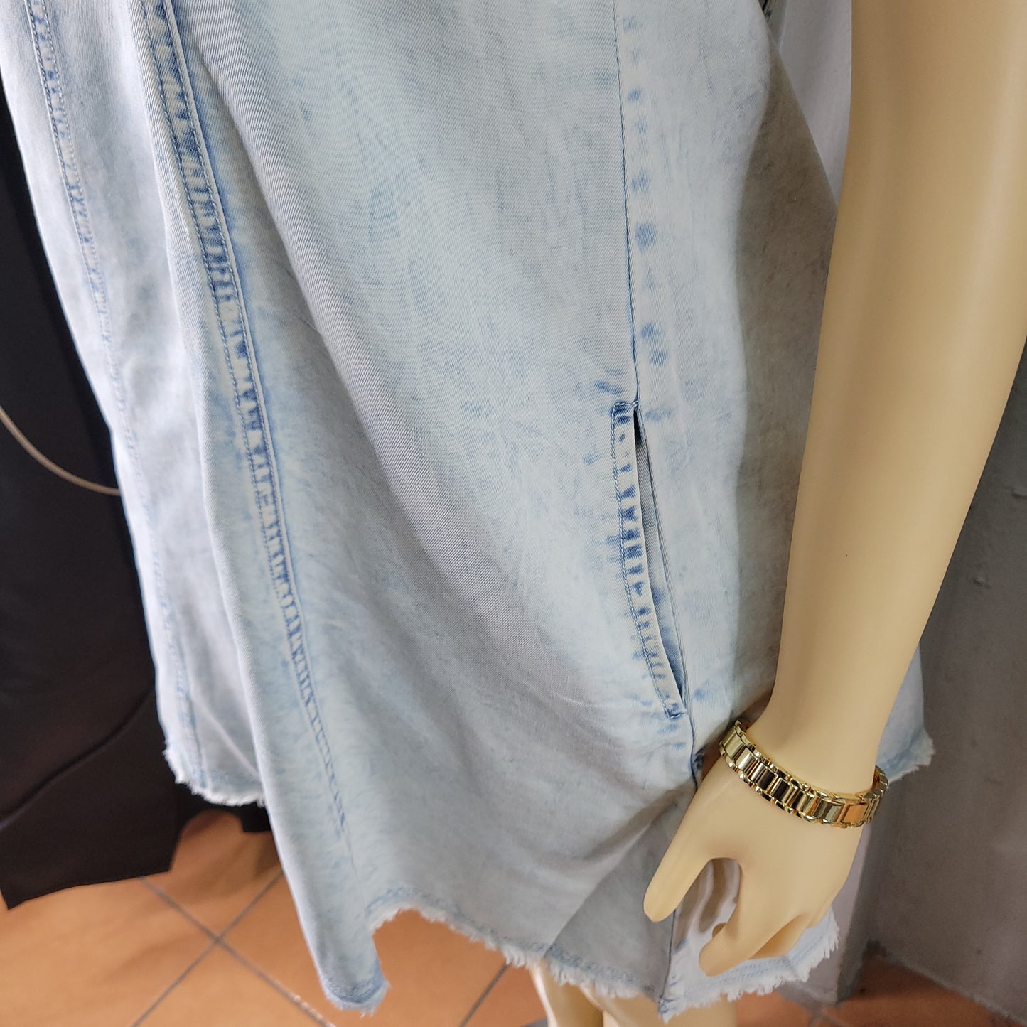 Denim Washed Mini Dress